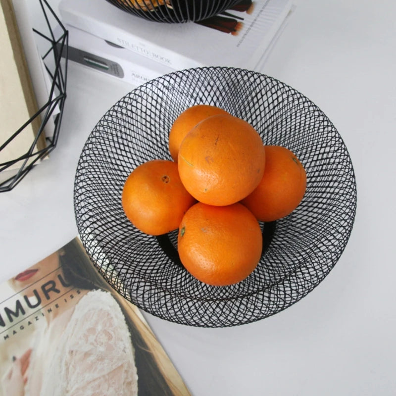 Metal Fruit Vegetable Storage Bowls Kitchen Eggs Baskets Holder Nordic Minimalism