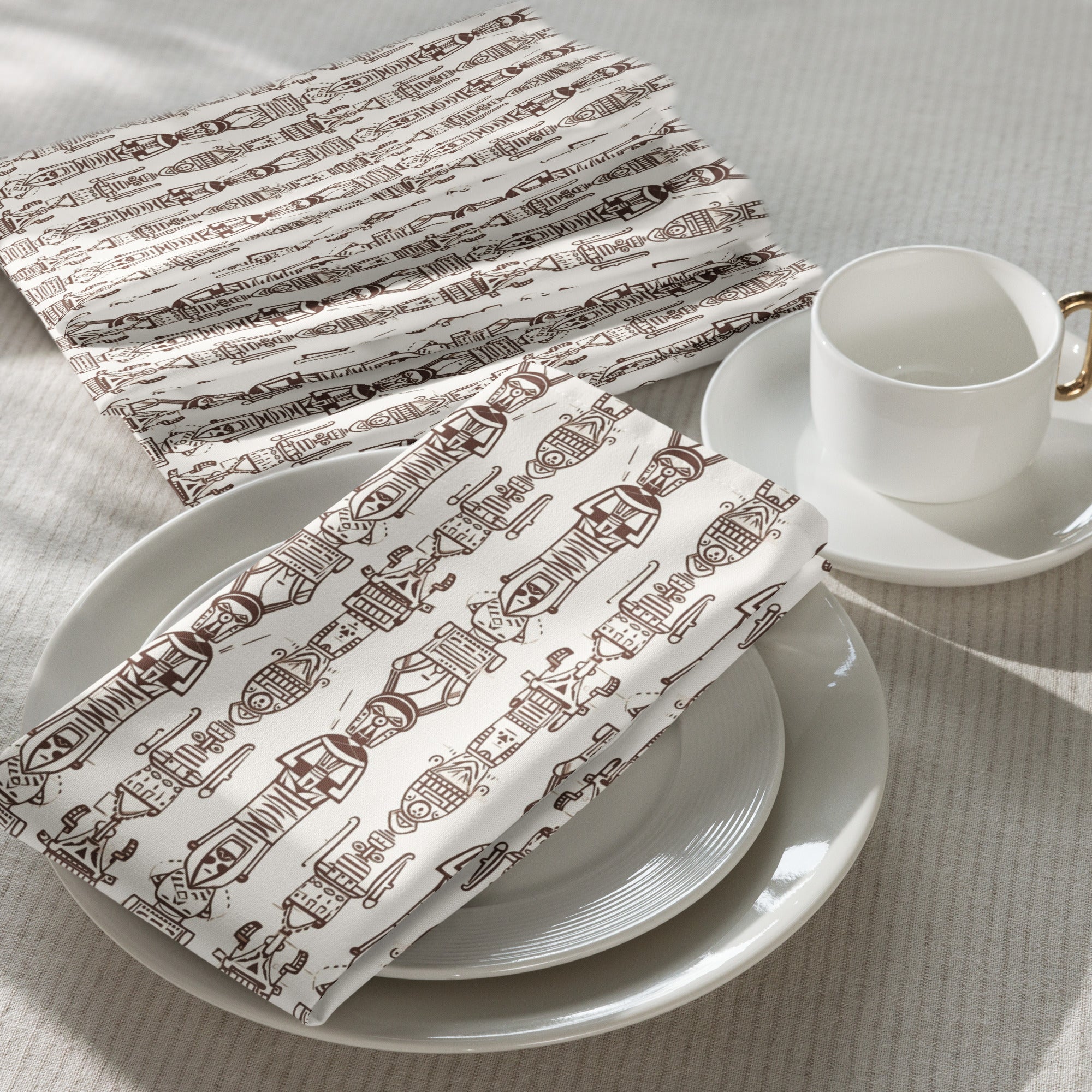 Aztec Brown Cloth napkin set