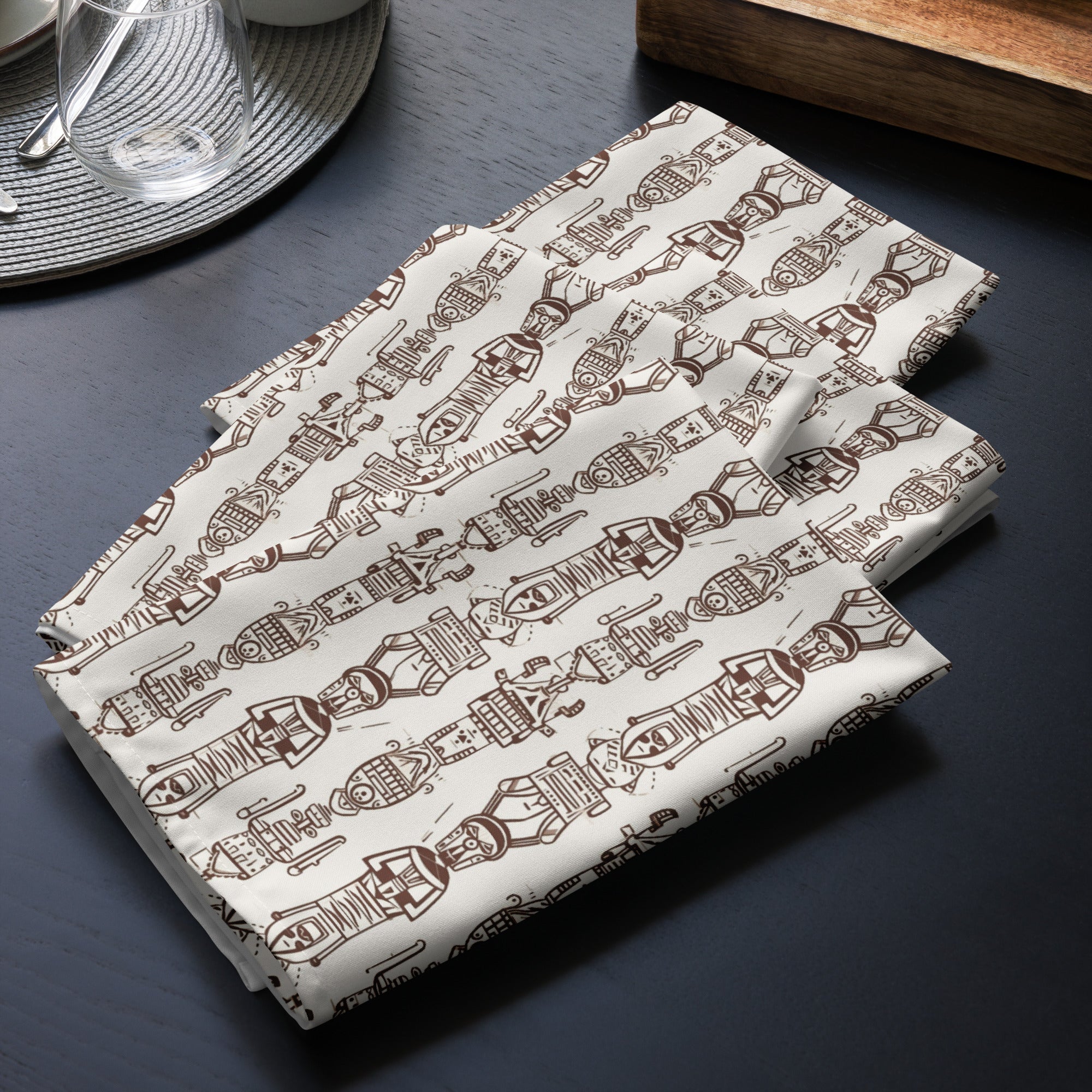 Aztec Brown Cloth napkin set