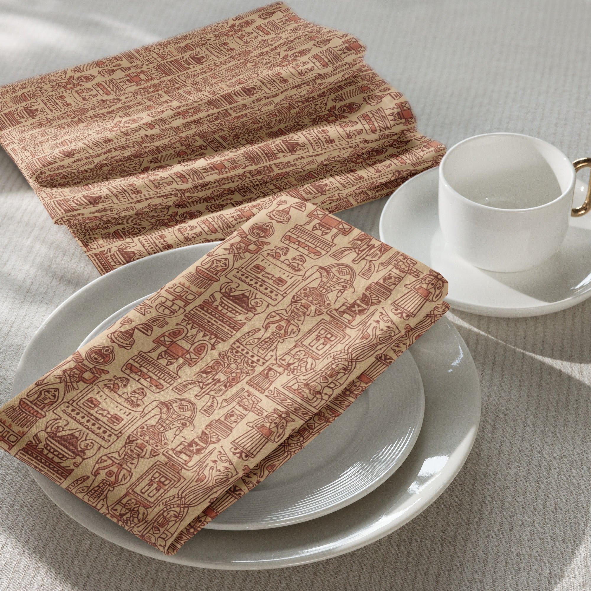 Aztec Neutral Cloth napkin set