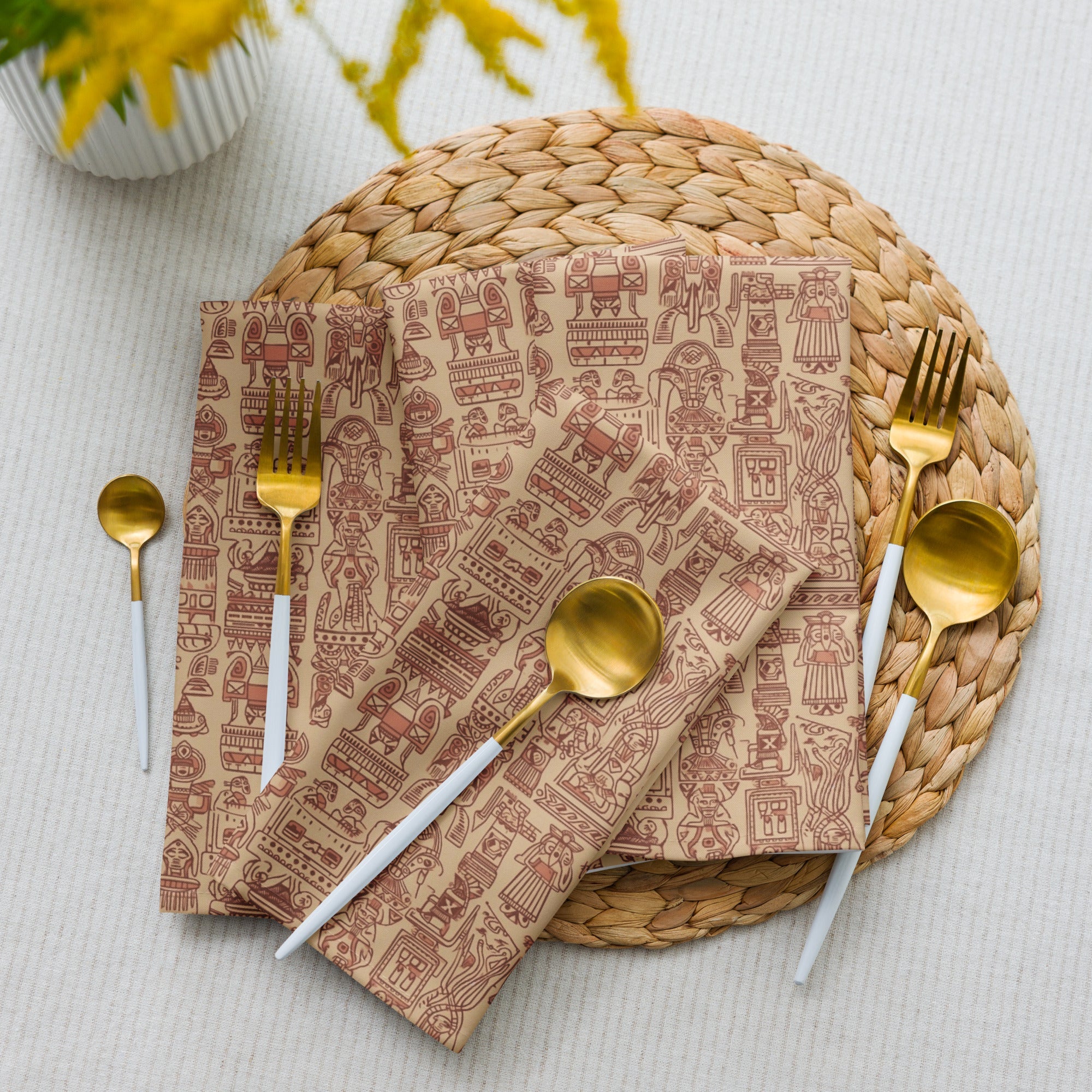 Aztec Neutral Cloth napkin set