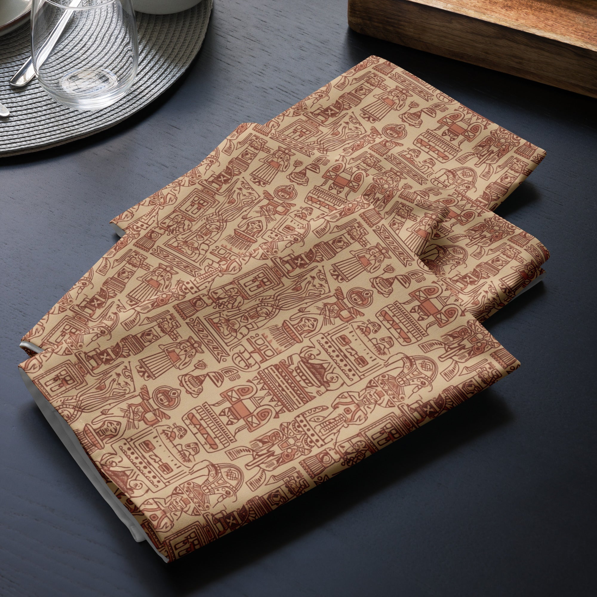 Aztec Neutral Cloth napkin set