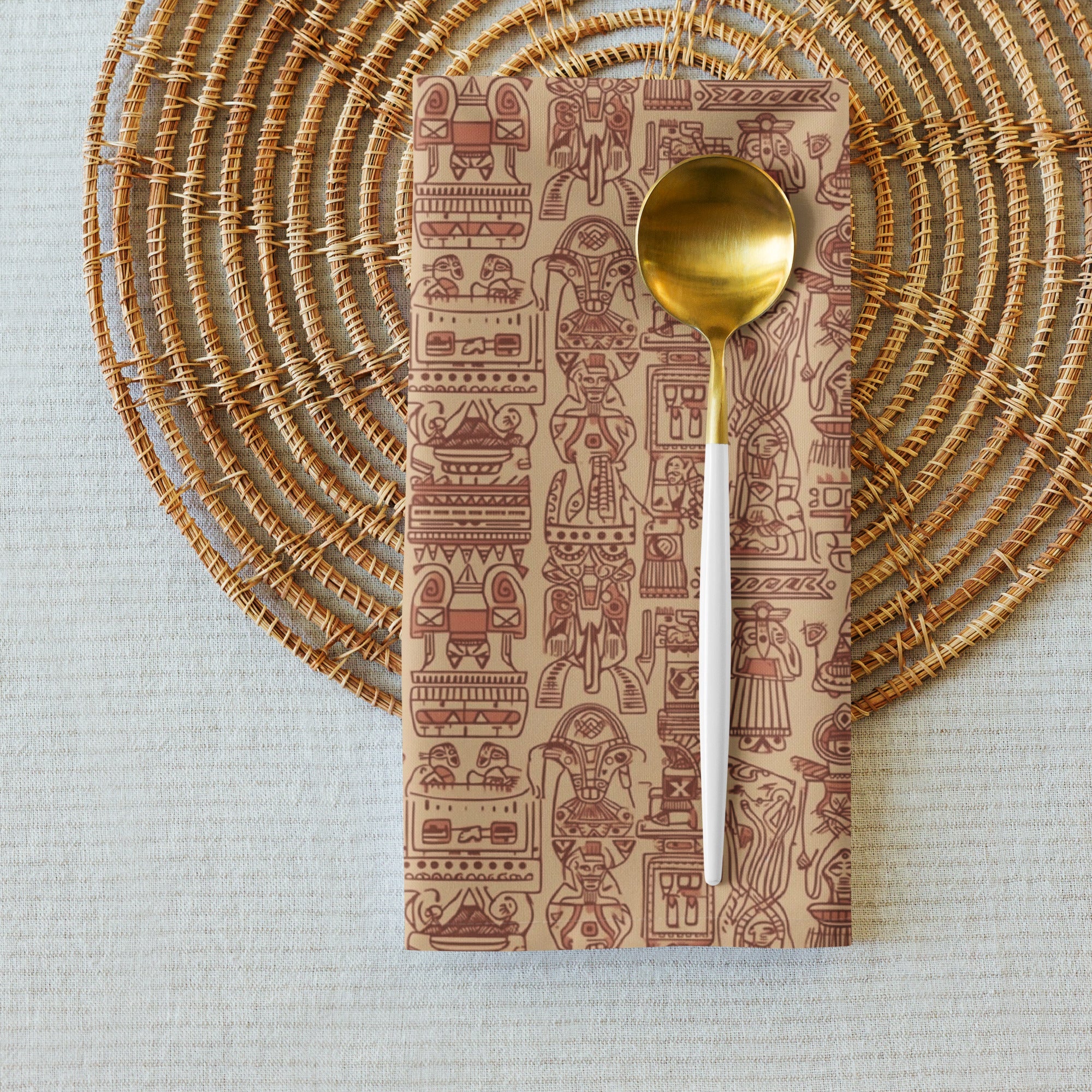 Aztec Neutral Cloth napkin set