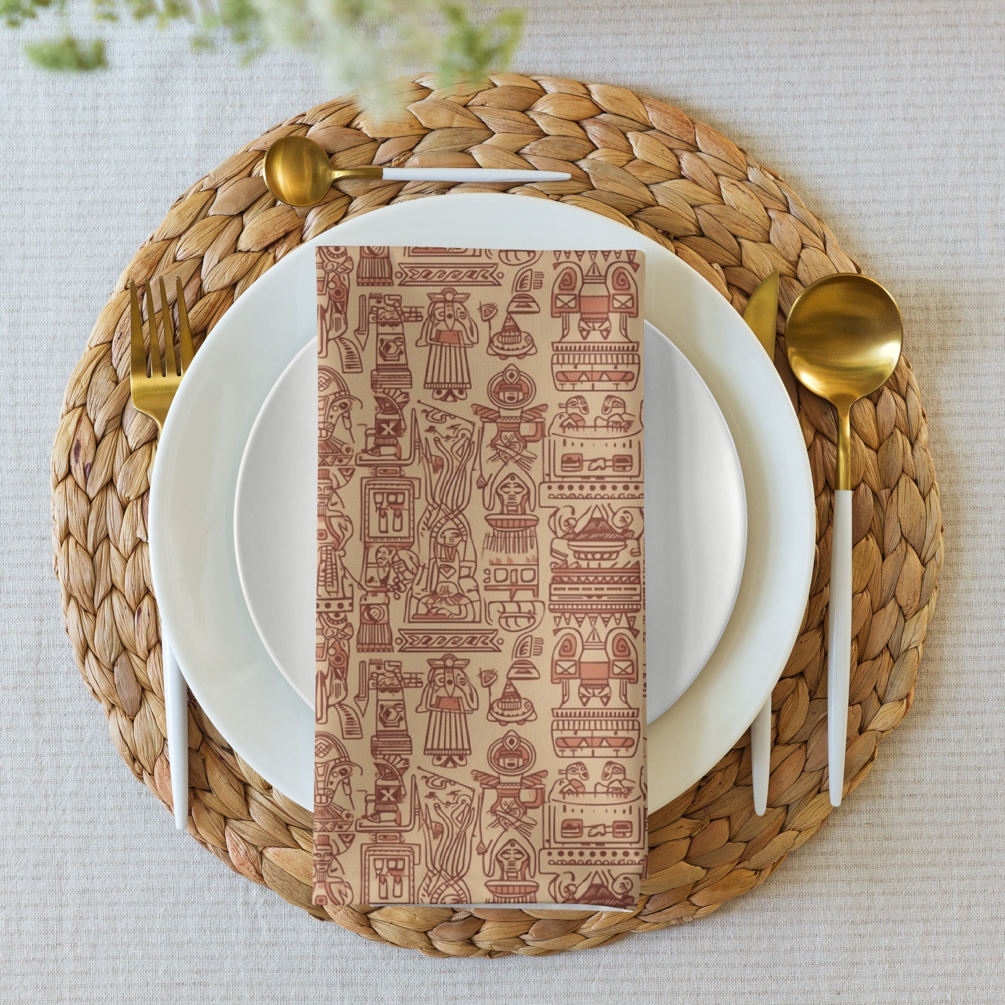 Aztec Neutral Cloth napkin set