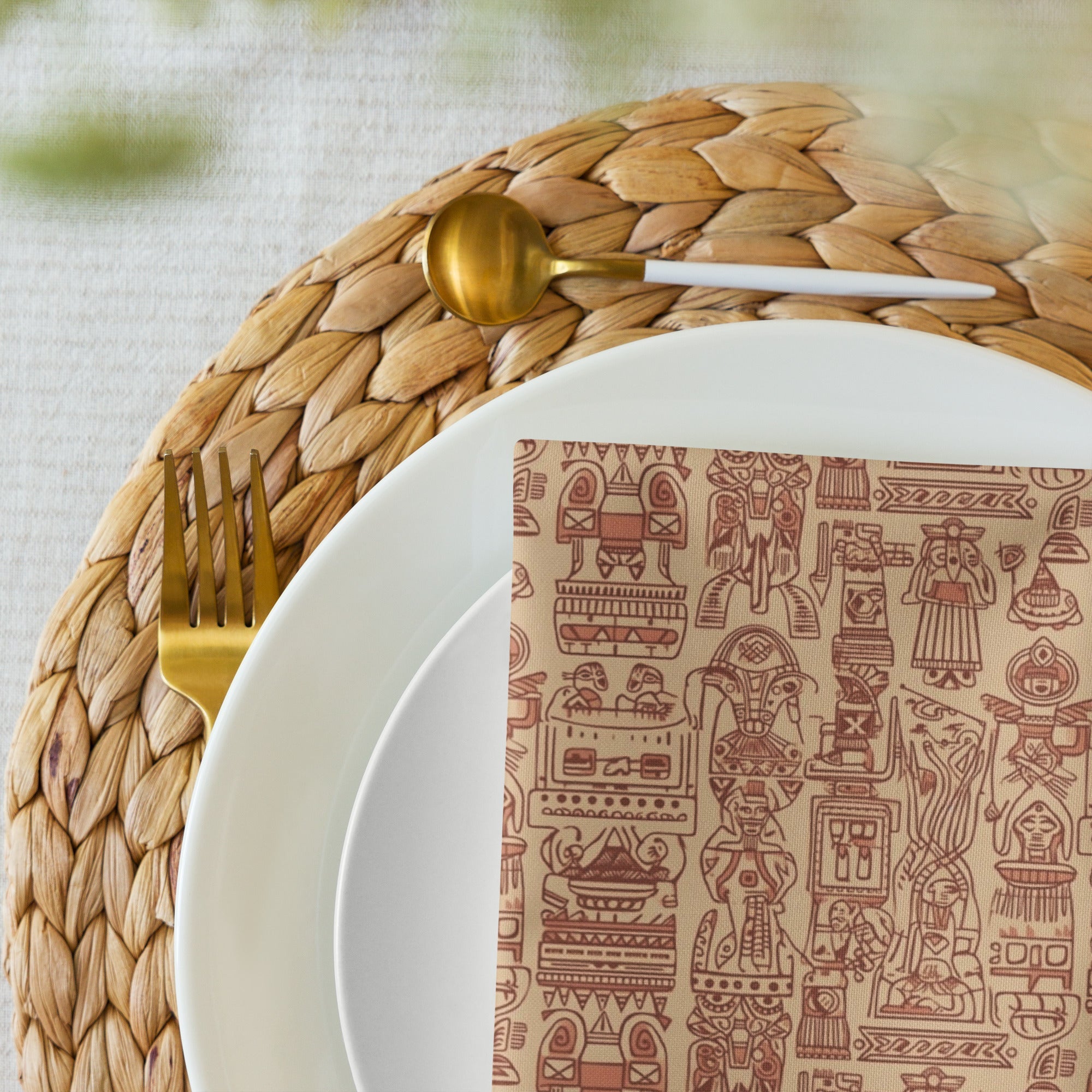 Aztec Neutral Cloth napkin set