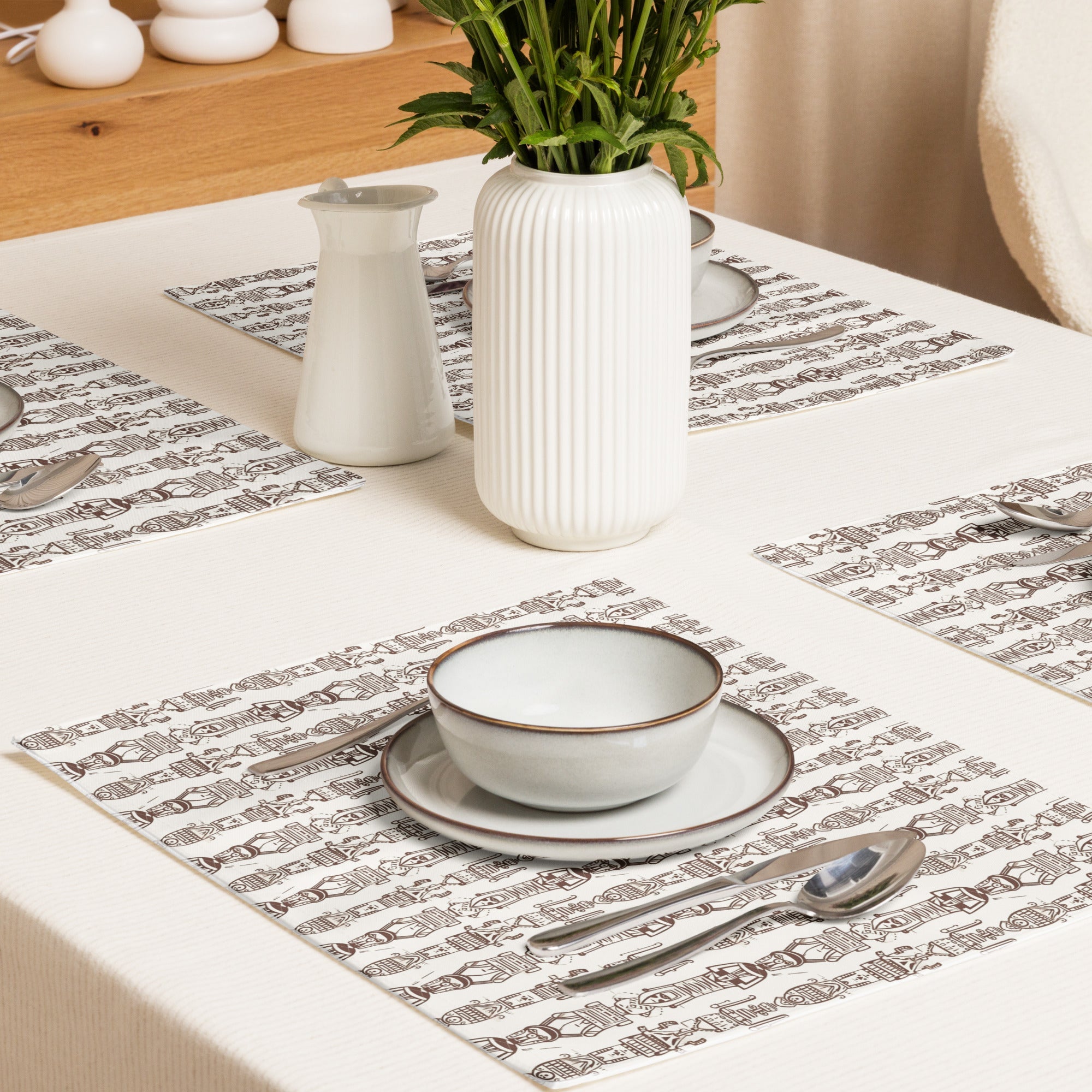 Aztec Brown Placemat Set