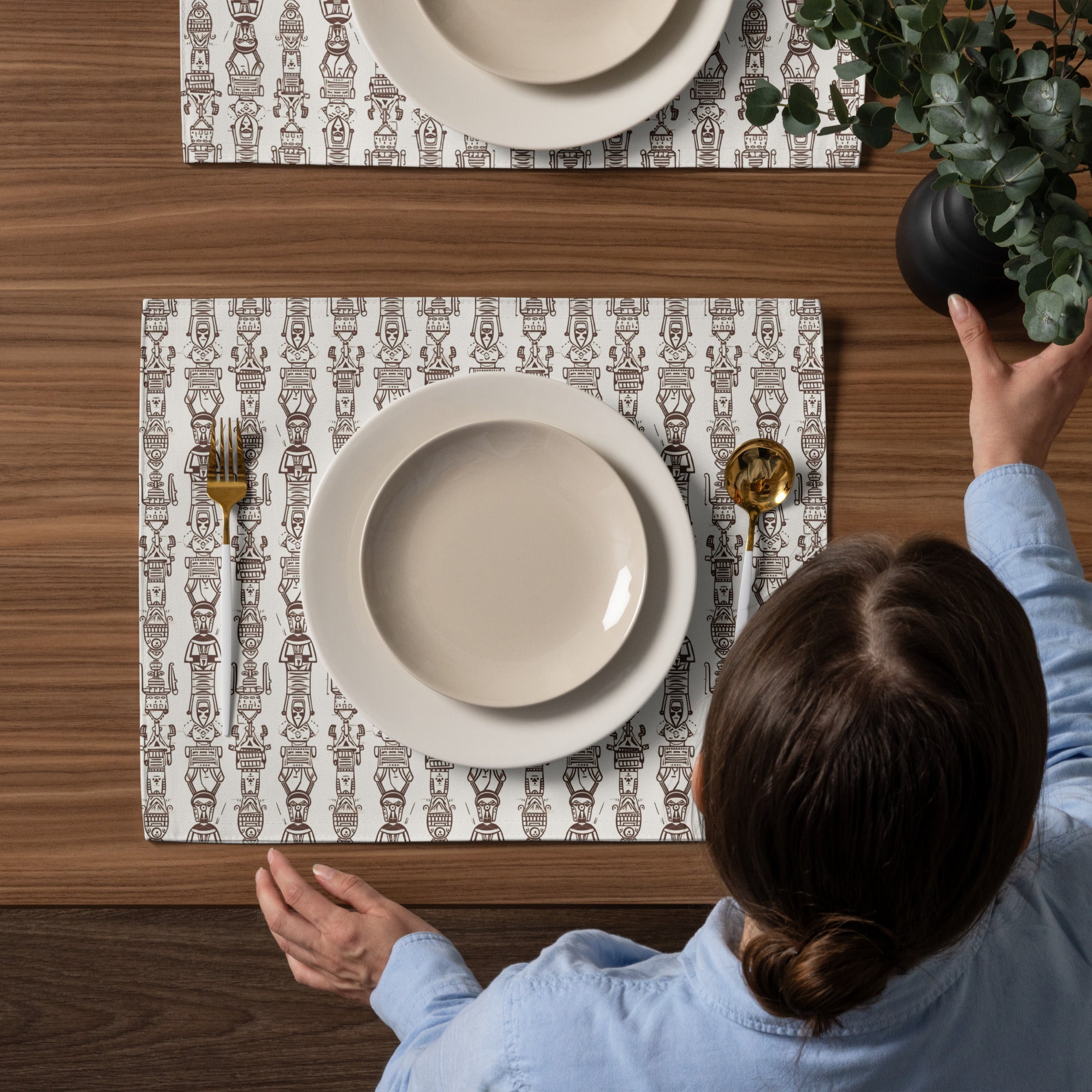 Aztec Brown Placemat Set