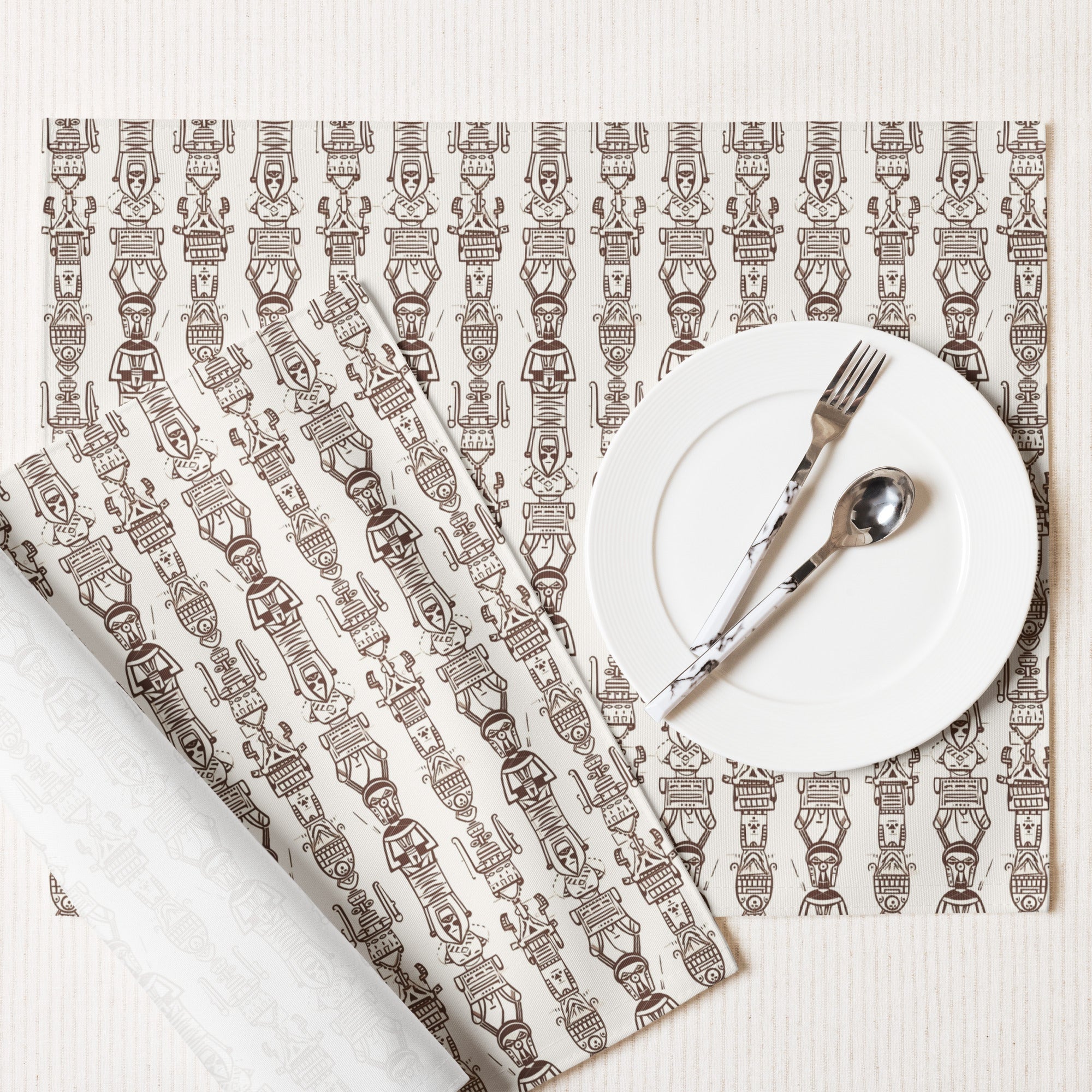 Aztec Brown Placemat Set