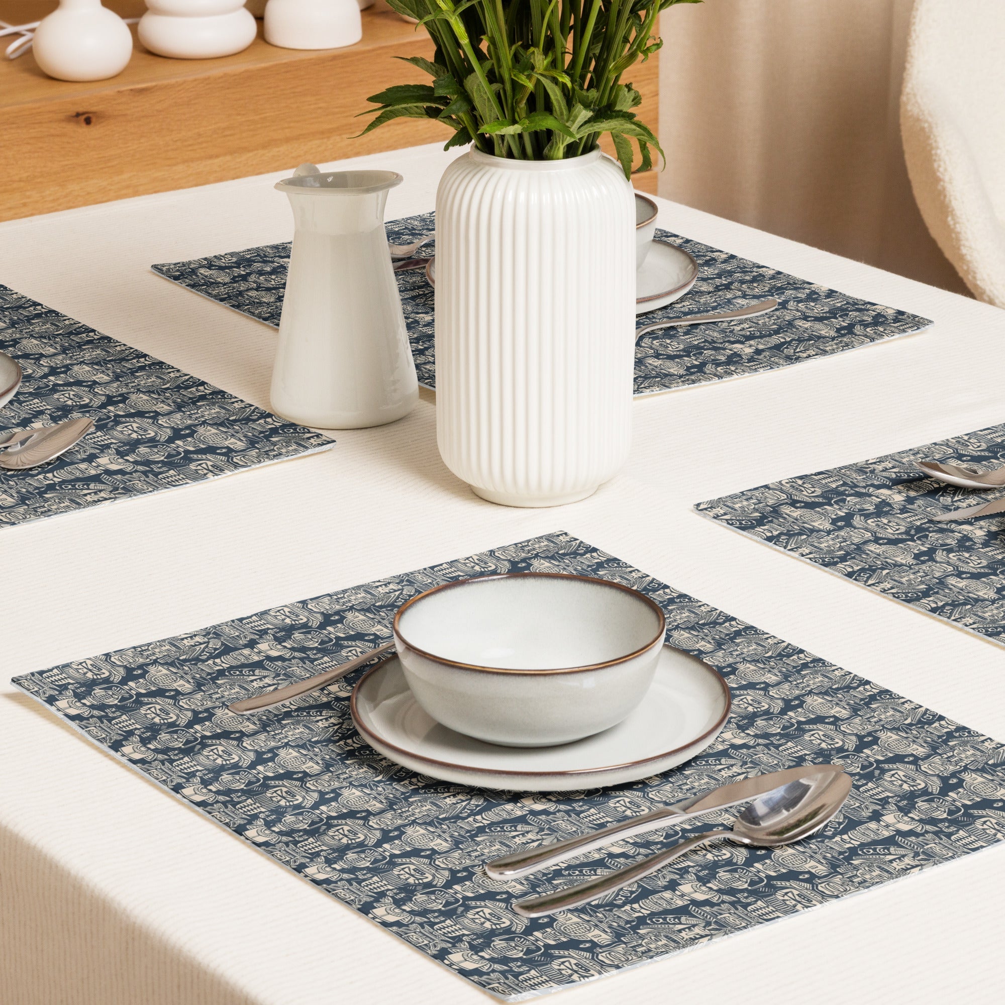 Aztec Blue Placemat Set