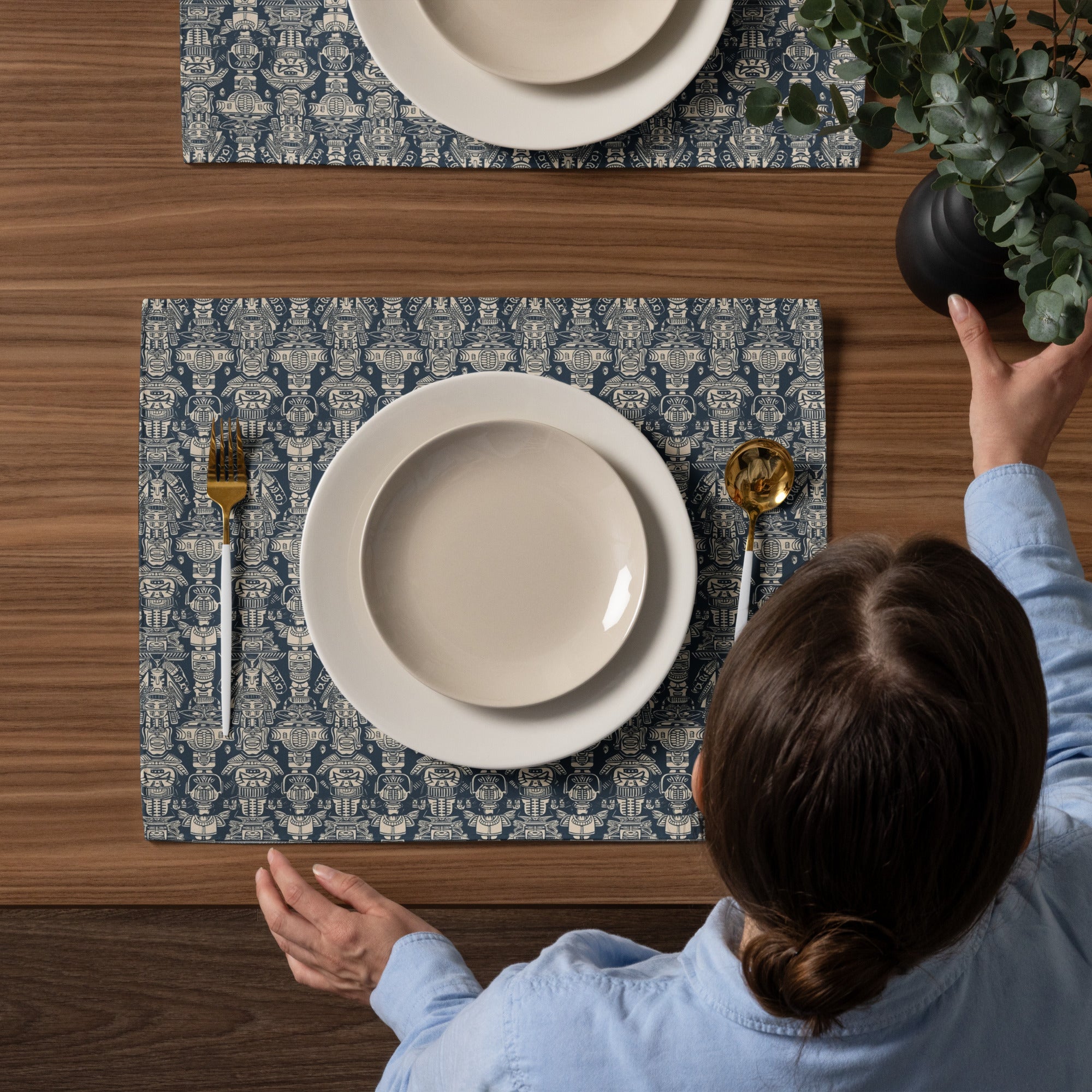 Aztec Blue Placemat Set