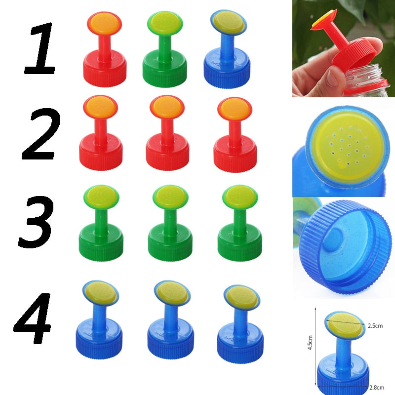 3pcs Gardening Plant Watering Attachment Spray-head Soft Drink Bottle Water Can Top Waterers Seedling Irrigation Equipment