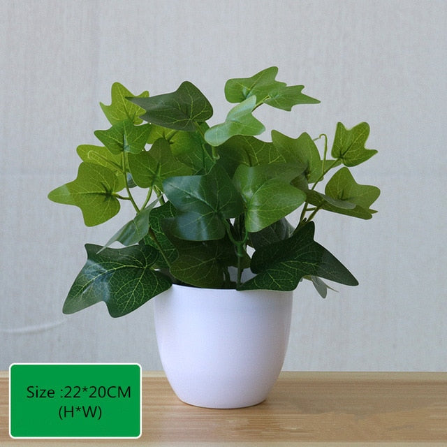 New Artificial Plants Small Tree Pot Plants Fake Flowers Potted Ornaments For Home Decoration Hotel Garden Decor