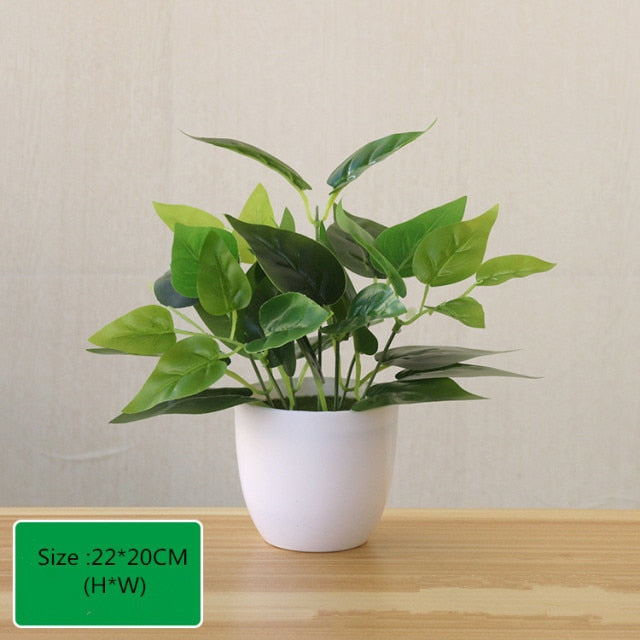 New Artificial Plants Small Tree Pot Plants Fake Flowers Potted Ornaments For Home Decoration Hotel Garden Decor