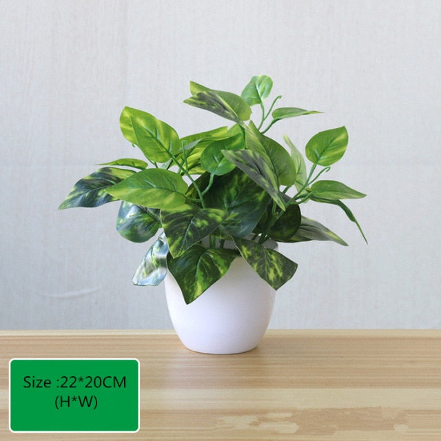 New Artificial Plants Small Tree Pot Plants Fake Flowers Potted Ornaments For Home Decoration Hotel Garden Decor