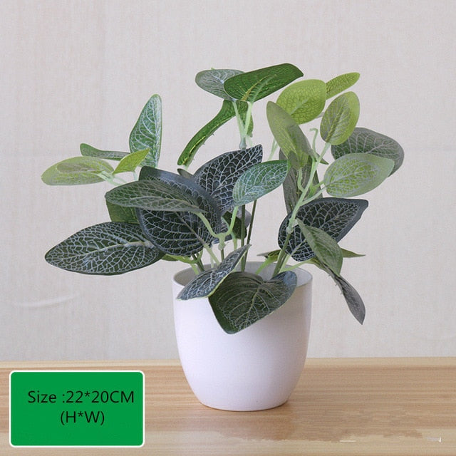 New Artificial Plants Small Tree Pot Plants Fake Flowers Potted Ornaments For Home Decoration Hotel Garden Decor