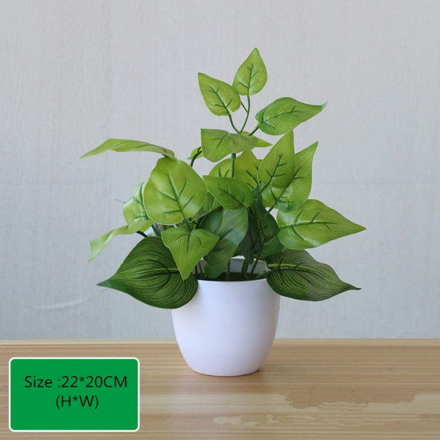 New Artificial Plants Small Tree Pot Plants Fake Flowers Potted Ornaments For Home Decoration Hotel Garden Decor