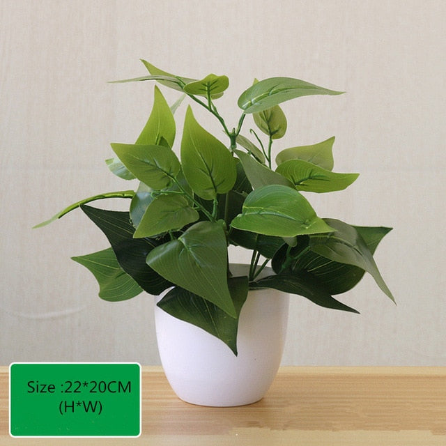 New Artificial Plants Small Tree Pot Plants Fake Flowers Potted Ornaments For Home Decoration Hotel Garden Decor