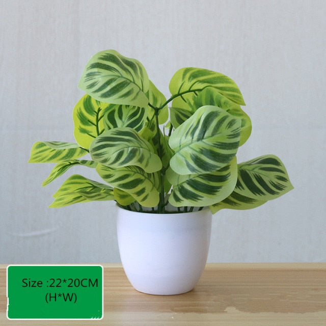 New Artificial Plants Small Tree Pot Plants Fake Flowers Potted Ornaments For Home Decoration Hotel Garden Decor