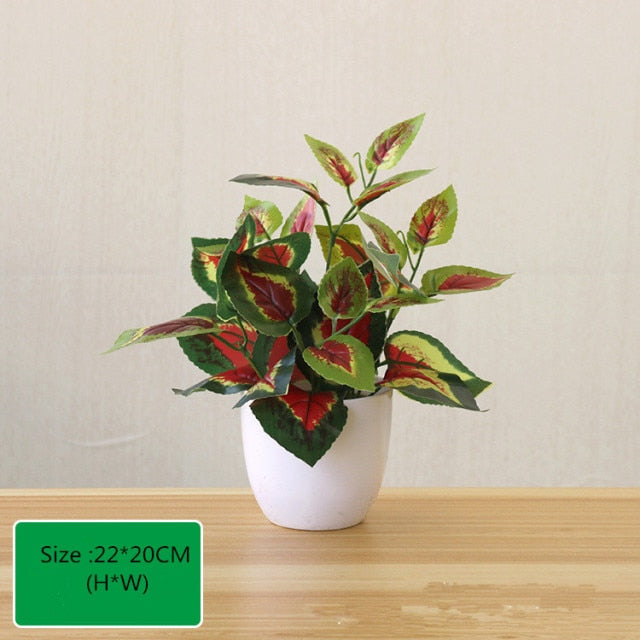 New Artificial Plants Small Tree Pot Plants Fake Flowers Potted Ornaments For Home Decoration Hotel Garden Decor