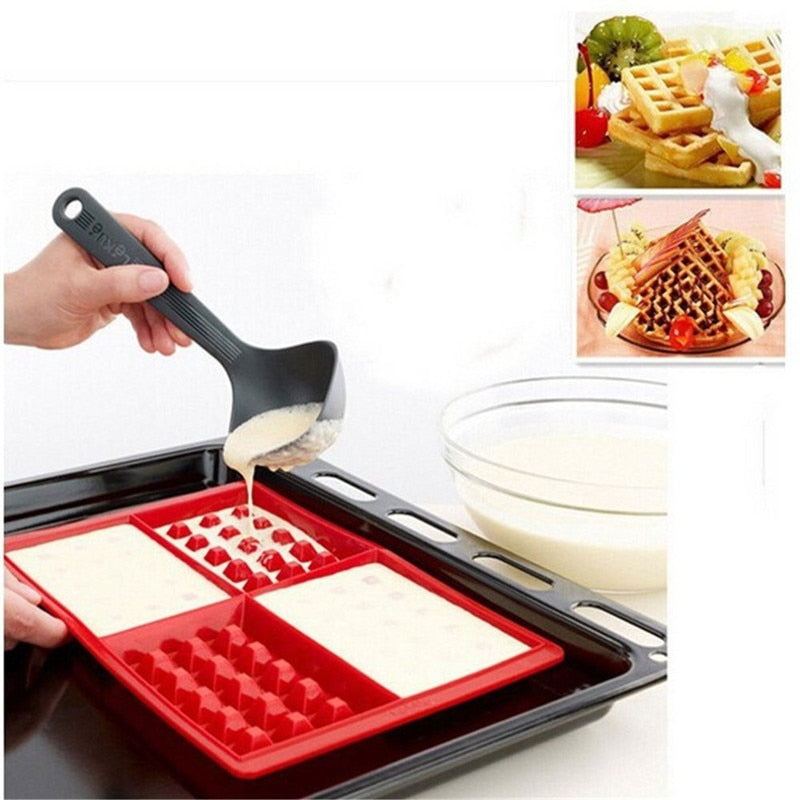 Waffle Makers For Kids Silicone Cake Mould Waffle Mould Silicone Bakeware Set Nonstick Silicone Baking Mold Set