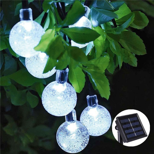 NEW 20/30/50 LED Crystal ball LED Solar Lamps