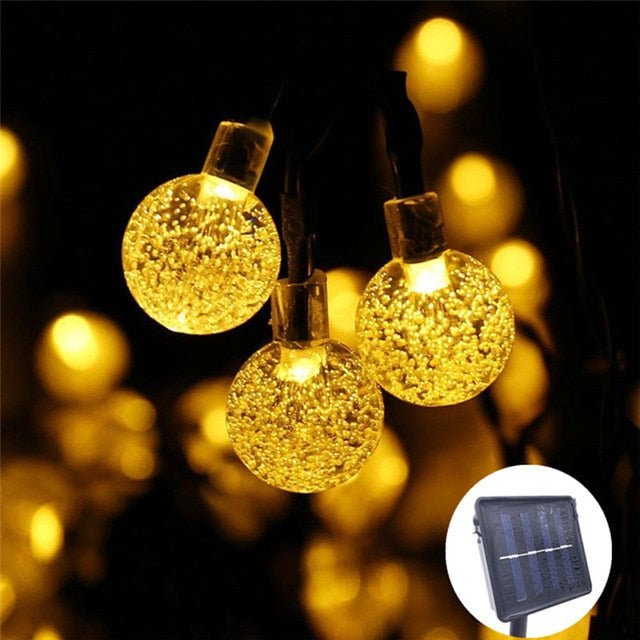 NEW 20/30/50 LED Crystal ball LED Solar Lamps