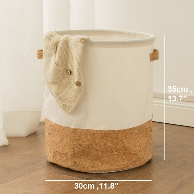 Tyvek laundry basket canvas Toy Storage Box Splice flexible veneer brown paper handbag burlywood Dirty clothes organizer Bin