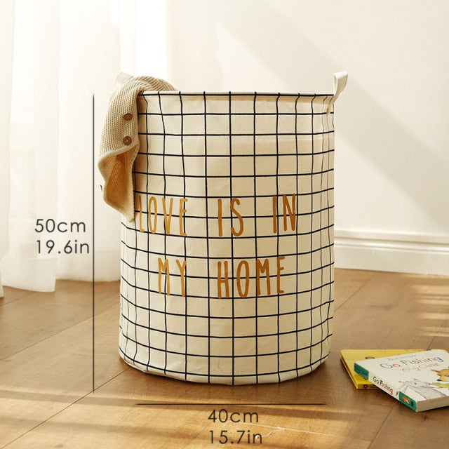 Tyvek laundry basket canvas Toy Storage Box Splice flexible veneer brown paper handbag burlywood Dirty clothes organizer Bin