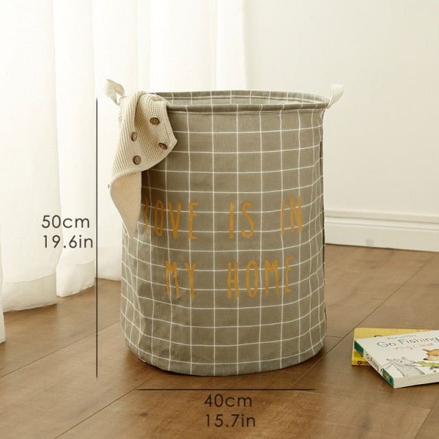 Tyvek laundry basket canvas Toy Storage Box Splice flexible veneer brown paper handbag burlywood Dirty clothes organizer Bin