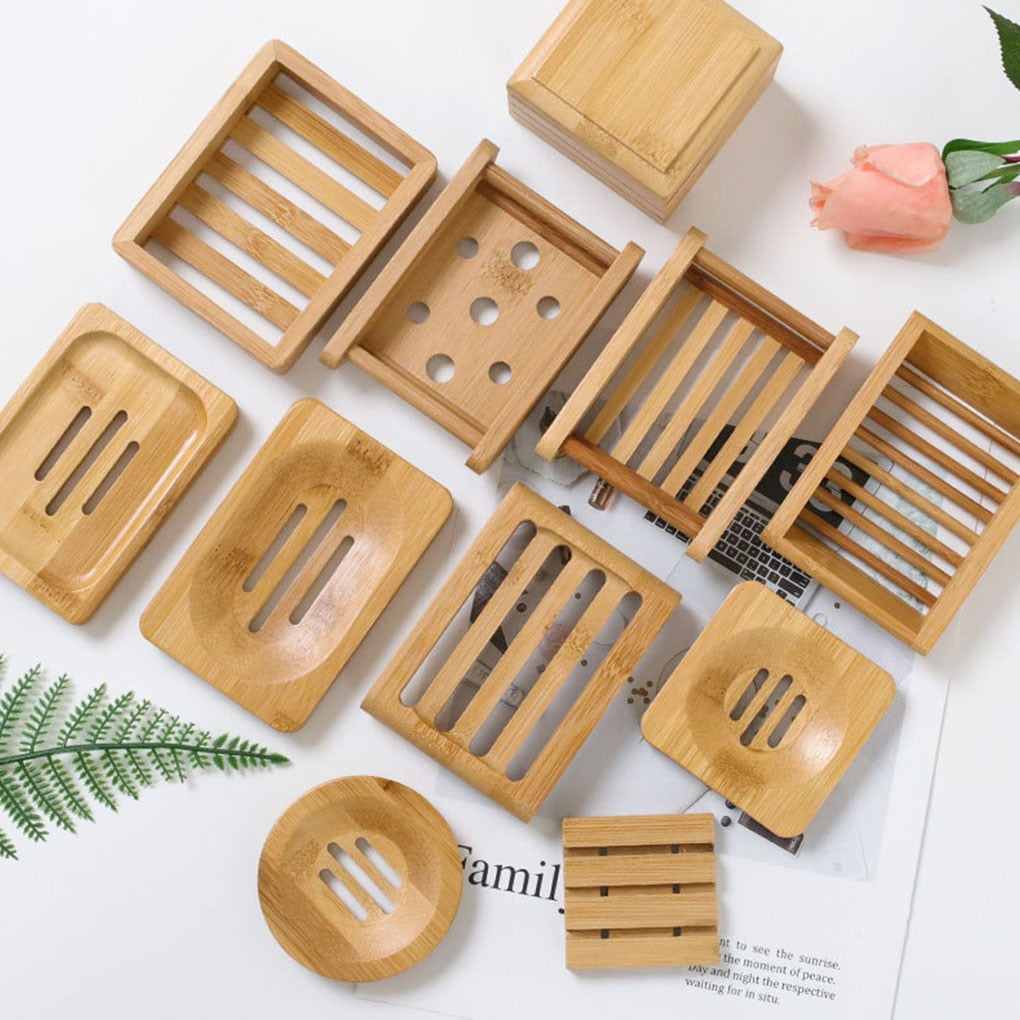 Wooden Natural Bamboo Soap Dishes