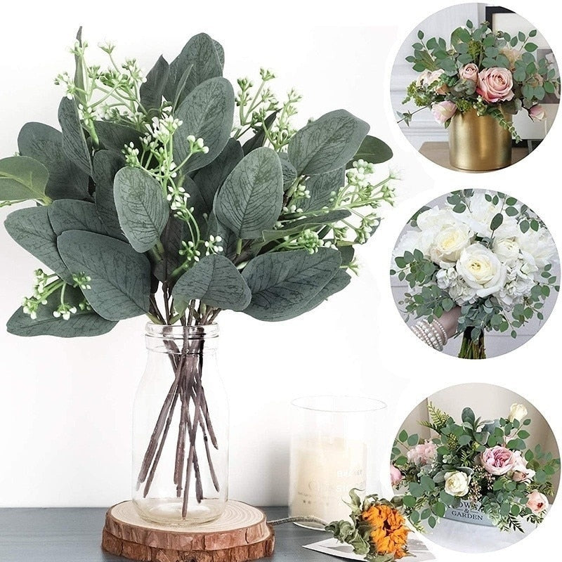 Artificial Eucalyptus Leaves Decor