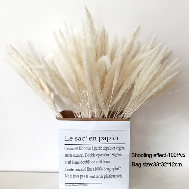 15Pcs Pink Little Pampas Grass House Decoration Mariage Party Artificial Plants DIY Dried Flowers Navidad Room Decor