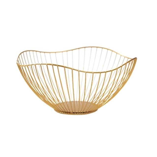 Nordic Style Fruit Vegetable Metal Storage Basket Decorated Display Bowl Rack Dining Table Decoration