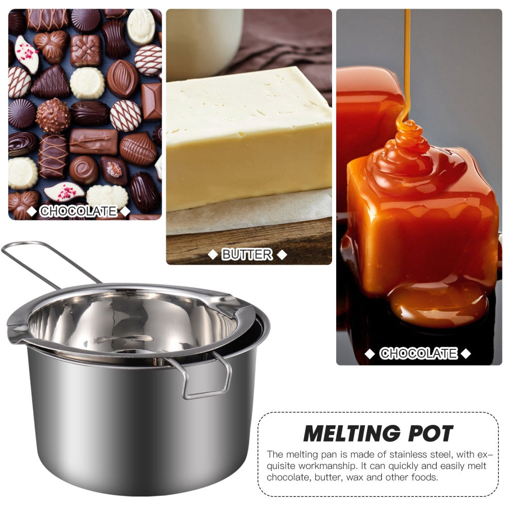 1 Set Double Boiler Pot Safe Chic Fine Cheese Melting Pot Stainless Steel Chocolate Pot Chocolate Melting Pot Melting Pot