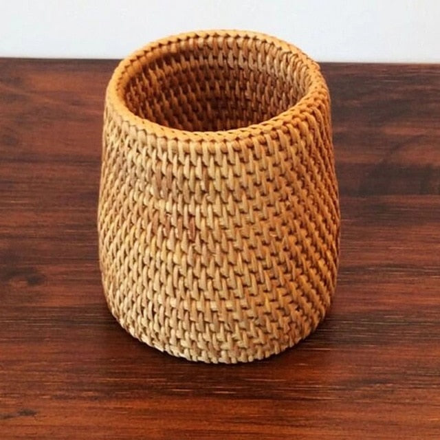 Manual Rattan Tube Shovel Spoons Bucket