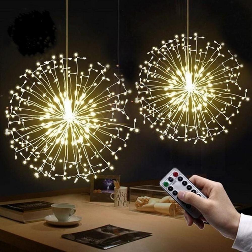 Outdoor Solar  LED  Fireworks Light 100/120/150/180 LEDs Waterproof String Fairy Light Home Garden Street Christmas Decoration