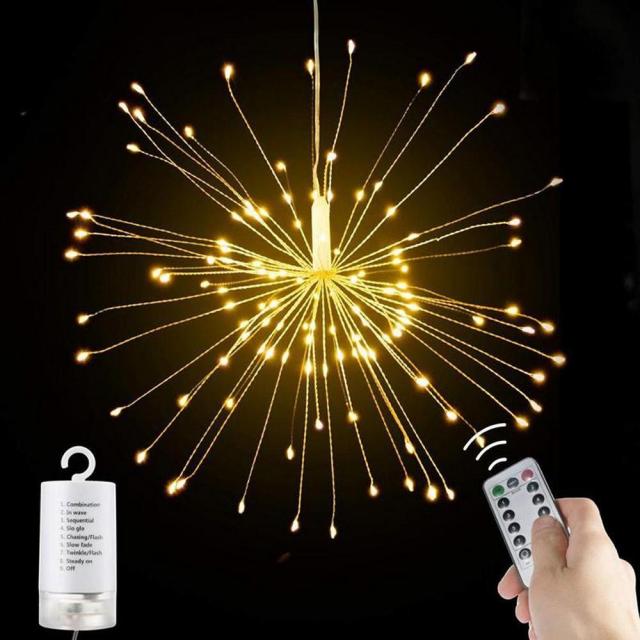 Outdoor Solar  LED  Fireworks Light 100/120/150/180 LEDs Waterproof String Fairy Light Home Garden Street Christmas Decoration