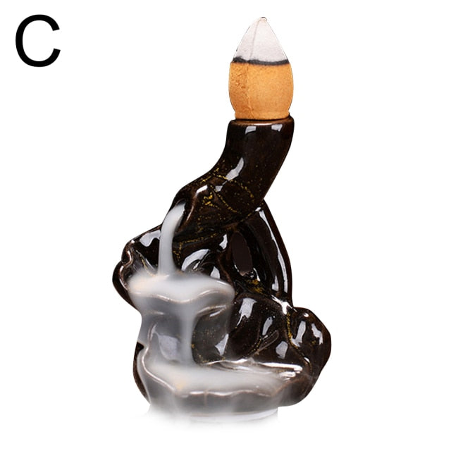 Waterfall Incense Burner Backflow Ceramic Incense Holder