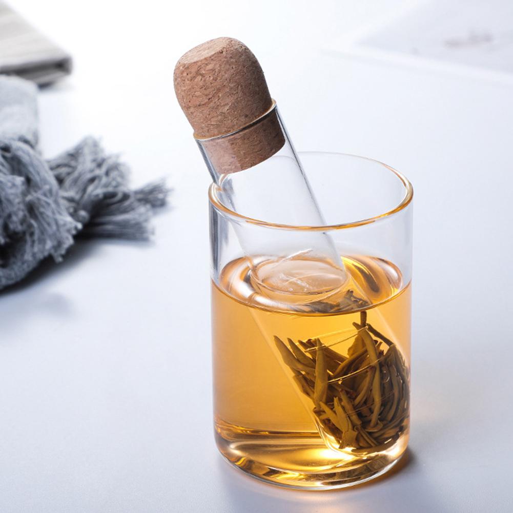 Tea Infuser Tube Heat Resistant Tea Strainer Transparent Steeper Tube for Indoors Outdoors