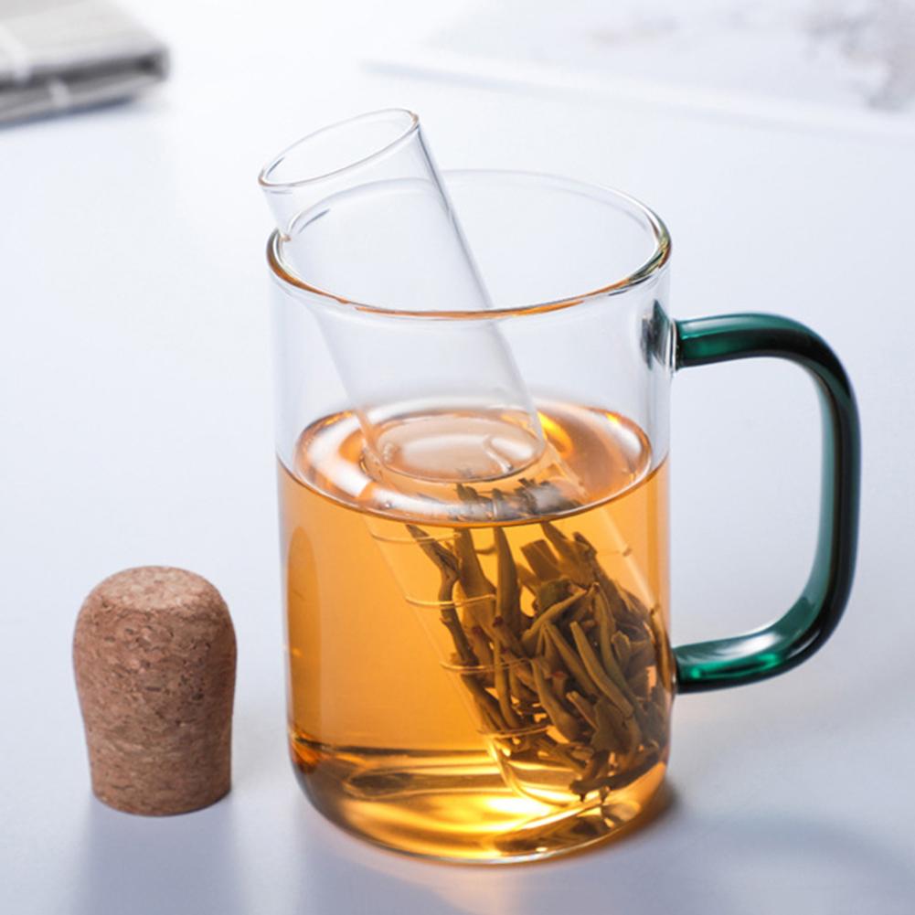 Tea Infuser Tube Heat Resistant Tea Strainer Transparent Steeper Tube for Indoors Outdoors