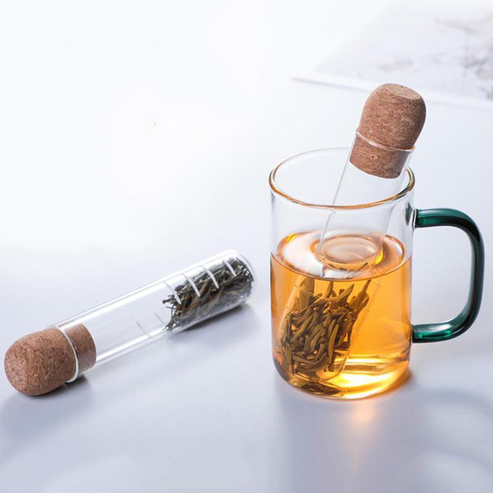 Tea Infuser Tube Heat Resistant Tea Strainer Transparent Steeper Tube for Indoors Outdoors