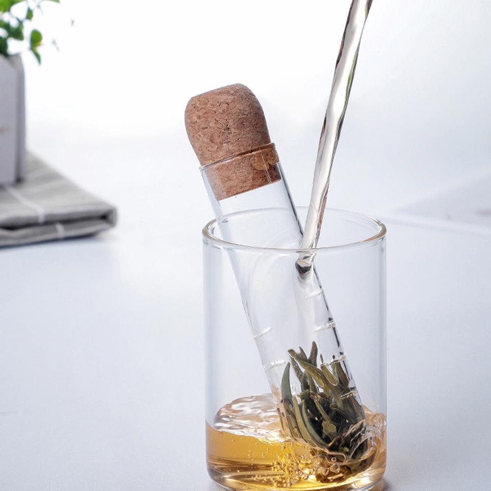 Tea Infuser Tube Heat Resistant Tea Strainer Transparent Steeper Tube for Indoors Outdoors