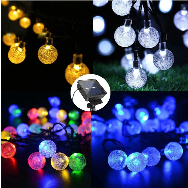 NEW 20/30/50 LED Crystal ball LED Solar Lamps