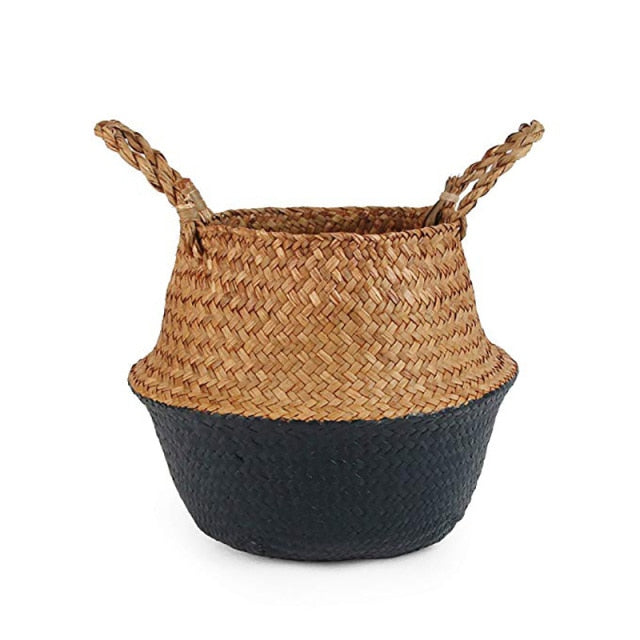 Storage Baskets Laundry Seagrass Baskets Wicker Hanging Flower Pot Baskets Storage Flower Home Pot Basket for Toys