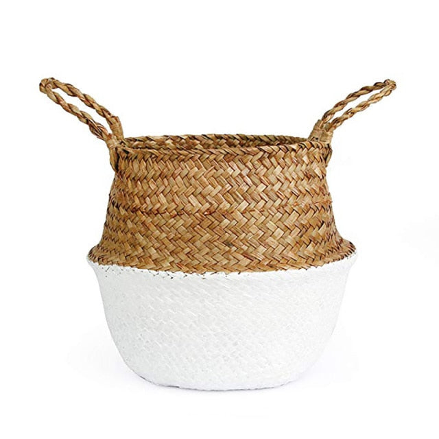 Storage Baskets Laundry Seagrass Baskets Wicker Hanging Flower Pot Baskets Storage Flower Home Pot Basket for Toys