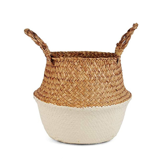 Storage Baskets Laundry Seagrass Baskets Wicker Hanging Flower Pot Baskets Storage Flower Home Pot Basket for Toys