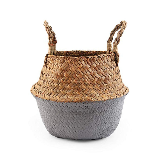 Storage Baskets Laundry Seagrass Baskets Wicker Hanging Flower Pot Baskets Storage Flower Home Pot Basket for Toys