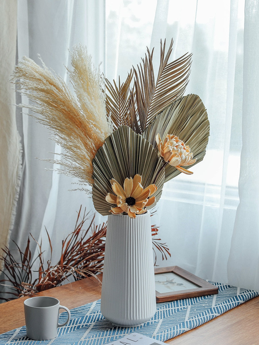 60cm Fruticose Dracaena Leaf ,Natural Dried Plant Sago Cycas Branch,Dry Palm Fan Leaves,Party Wedding Home Table Decoration