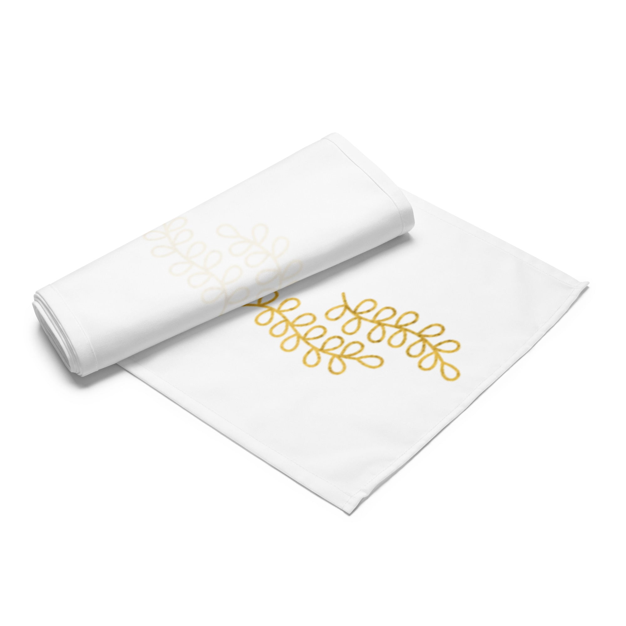 Gold & White Table runner