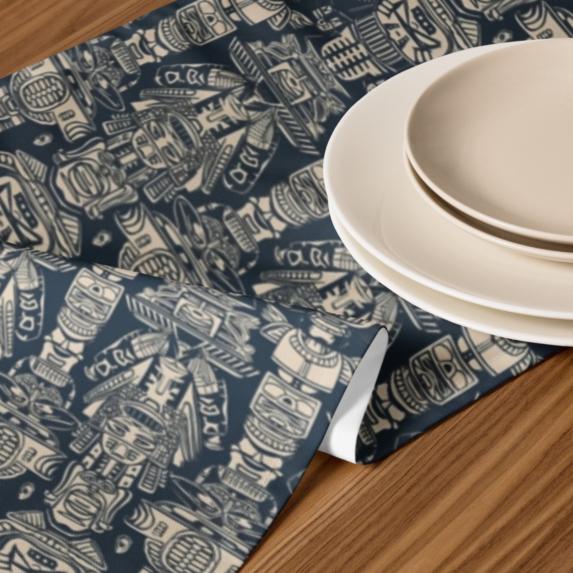 Aztec Blue Table runner